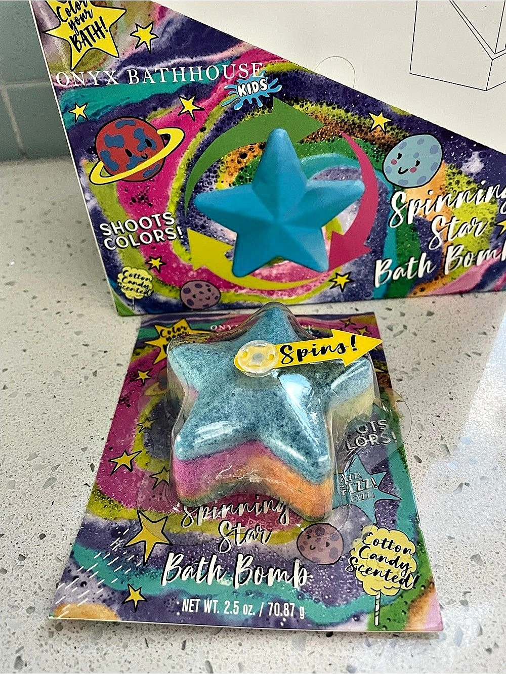 Onyx Bathhouse Spinning Star Bath Bomb 4-Pack Bath Bomb NWT